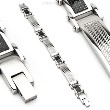 316L Stainless Steel Bracelet/ White Carbon Fiber
