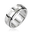 316L Stainless Steel Big Checker Center Spinner Ring