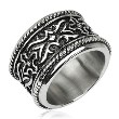 316L Stainless Steel Knight Armor Wide Ring