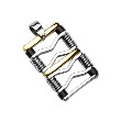 316L Stainless Steel Gold and Black Square Pendant