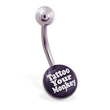 Logo belly button ring 