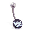 Logo belly button ring 
