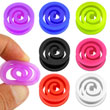 Pair Of Flexible Silicone Spiral Saddle Plugs