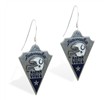 Mspiercing Sterling Silver Earrings With Official Licensed Pewter NFL Charm, Indianapolis Colts