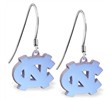 Mspiercing Sterling Silver Earrings With Official Licensed Pewter NCAA Charm, University Of North Ca