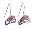 Mspiercing Sterling Silver Earrings With Official Licensed Pewter NCAA Charm, Oregon State Beavers