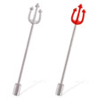 Pitchfork industrial straight barbell with cylinder end, 14 ga
