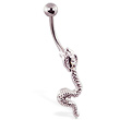 Moveable hinged cobra belly ring