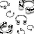 Stainless steel circular (horseshoe) barbell, 0 ga