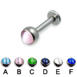 Labret with cat eye ball, 12 ga