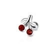 Surgical Steel Cherry With Red CZ Tragus/Cartilage Piercing Stud