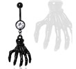 Black Zombie Claw Gemmed Navel Ring