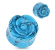 Pair Of TurquoiseHand-Carved Rose Plugs