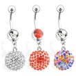 Dangling Disco Ball Belly Button Ring