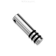 316L Stainless Steel Pendant. 3-Lined Cylinder