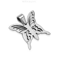 316L Stainless Steel Pendant. Butterfly