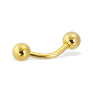 Gold Tone curved barbell, 14 ga