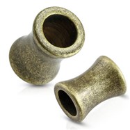 Pair Of Brushed Vintage Surgical Steel Saddle Fit Tunnels