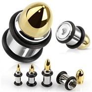 Pair Of Bullet Stainless Steel Plugs With O-Rings