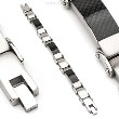 316L Stainless Steel Bracelet/Black Carbon Fiber