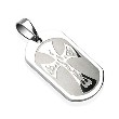 316L Surgical Steel Flam'in Cross Engraved Pendant