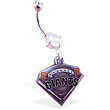 Mspiercing Belly Ring with Official Licensed MLB Charm, San Francisco Giants