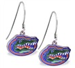 Mspiercing Sterling Silver Earrings With Official Licensed Pewter NCAA Charm, University Of Florida 