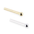 14K Gold Customizable Nose Stud with Ball tip