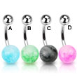 Synthetic stone belly ring