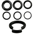 Black Titanium/Stainless Steel Segment Rings with 1/2