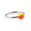 Captive bead ring with rainbow ball, 16ga