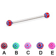 Long barbell (industrial barbell) with web balls, 12 ga