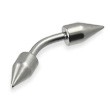 Curved barbell with spikes, 12 ga