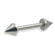 Straight barbell with cones, 12 ga