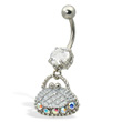 Purse belly button ring