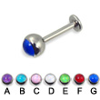 Labret with hologram ball, 14 ga
