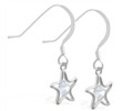 Sterling Silver Earrings with dangling CZ jeweled star