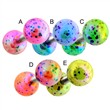 Surgical Steel Cartilage/Tragus Barbell with balls with multi colored splatter.
