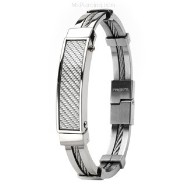 316L Stainless Steel Bracelet/White Carbon Fiber