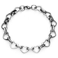316L Stainless Steel Multi-Link Heart Bracelet