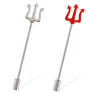Pitchfork industrial straight barbell with cylinder end, 14 ga